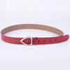Belts Triangle Buckle Belt All-match Women's Leather Cow Two-layer Ladies Heart-shaped