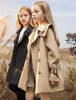 Barnkl￤der Casual Girls 'Windbreaker 2022 Ny koreansk l￥ng￤rmad enkelbr￶stad f￶rtjockning Barn Medium stil Autumn Jacket Fashion Girls Wind Coat