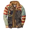 남성 재킷 남성 가을 겨울 재킷하라 주쿠 격자 무늬 후드 지퍼 지퍼 긴 소매 기본 캐주얼 셔츠 재킷 유럽계 미국인 크기 S5XL 220908