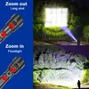 500000 lumen Krachtige LED -zaklamp 5200 mAh USB oplaadbare draagbare zoom fakkel XHP199.9 Tactische flashlamp Lange shot 2000m J220713