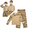 Camouflage Kid Child Uniform Shirt Pants Set Battle Dress Tactical BDU Combat Children Woodland Shooting Clothing No05-020