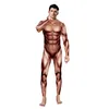 Party Supplies Festival Performance Digital Print Fitness Simulation Muscle Conneined Male Stage Performance Suit