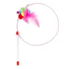 Cat Toys 3PCS Interactive Teaser Faux Feather Bendable Steel Wire Kitten Wand Pet Playing Toy Stick Pom Training Exercise