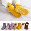 Cartoon Animal Baby Boy Girl Socks Coral Fleece Autumn Winter Warm Sock Kids Rubber Non-slip Floor Socks