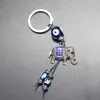 Nyckelringar L Blue Evil Eye Keychain turkisk vägg hängande prydnad Lycklig elefanthänge dekorationer muslimska stil feng shu carshop2006 amgxo