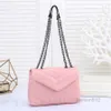 Evening Bags luxury handbag shoulder bag brand designer PU material ladies metal Chain clamshell messenger wholesale 6 color hardware Size 2