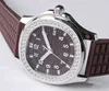 Women Watches Mechanical Automatic for Rubber Strap 37mm Diameter Brown Dial Luxury Replica