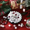 Outras festa de evento Supplies Christmas Wooden Bead Snowman Winter Wooden Bead Craft Loose com barbante para inverno Christmas DIY Garland Decor 220908