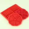 Moldes de cozimento Silicone Waffle Fabricante de moldes de molde Bolo de bolos de chocolate Biscoitos de chocolate Diy Bakeware Tools