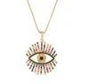 Colliers de bijoux pendentifs Eye Virgin Marie Collier de chaîne Zirconie Jewelry Cumbic Crystal CZ Fashion Charm 45J