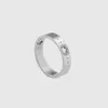 Pierścień mody 925 Srebrne pierścionki dla kobiet Pierścionki ślubne Mężczyźni Projektantka modna biżuteria szerokość 4 mm 6 mm