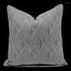 Kissen, leichter Luxus-Jacquard-Bezug, 45 x 45/50 x 50 cm, hochpräzise, schwarz-weiß gestreifte Kissenhülle, Sofa, Bett, Heimdekoration