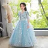 Mädchen Festzugskleider luxuriöser Blumenmädchenkleid Perlen Ballkleid Prinzessin Erste Kommunion trägt