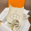 Дизайнер Herme Humbags 2022 New H Family Evelyn Bag Mini Messenger Togo кожаная мода Универсальная ведро 232M