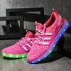 Sneakers USB uppladdningsbar lysande barn pojkar flickor barn baby blinkande skor barn ledde ljus zapatillas 220909