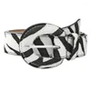 Cinture In pelle Zebra Stripes Cintura con fibbia Modello animale Abiti Punk Cintura Jeans Vita decorativa Donna F3MD