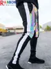 Men's Pants Rainbowtouches Pants Men Colorful 2022 New Fashion Stitching Color Casual Reflective Rope Trousers Men Sports Pant Man T220909