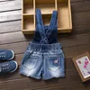 Salopette année printemps Autu enfants vêtements en jeans ensemble pur coton faisant fille 2-6 ans bébé/bébé filles bavoir pantalons filles dres 220909