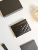 أزياء Caviar Sheepeskin Ladies Sterd Card Card Wallet Wallet