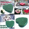 Decorazione per feste Decorazione per feste 20 cm a forma di cuore Fiore in schiuma Ventosa per fiori freschi Tavolo per auto Puntelli regalo Matrimonio Supp Homeindustry Dhepi