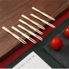 100 PCS Forks Pure Bamboo Disposable Wooden Fruit Fork Dessert Cocktail Fork Set Party Home Household Decor Tableware Supplies 20220909 E3