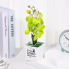 Flores decorativas 1pc Orquídea de borboleta Artificial Flower Bonsai Home Garden Bedroom Decor Fake With Pot Wedding Desktop Ornament