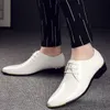 Kl￤nningskor Spring Autumn Style Men Single Casual Business Solid Color Patent Leather Wedding Sheos 220909