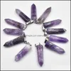 Charms Naturstein Amethyst Sechseck Prisma Form Charms Anhänger für Heilkristalle Steine Schmuckherstellung Drop Lieferung 2021 Findi Dhu8K