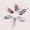 Подвесные ожерелья натуральные камни агаты воды в форме капли подвески подвески для изготовления ювелирных изделий