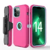 iPhone 14 Plus Pro Max iPhone14 Defender Case IP14ロゴホールケース付きロゴホールケースフルボディアウトドアスキンは、キックスタンドが組み込まれています