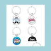 Keychains Gao Happy Super Papa Keychain Convex Glass Pendant Mens Fathers Day Series You Are The Best Dad Gift Drop Delivery 2021 Fas Dhuef