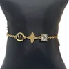 Charm nieuwe hith-kwaliteit Brass Women Designer oorbellen ketting eenvoudige letter hanger luxe mode sieraden cadeau