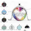 Pendant Necklaces Thank You My Teachers Day Future Mticolor Pendant Round Glass Necklace Give Men Women Jewelry Teacher Beautif Gift Dhqff