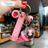 Porte-clés Creative Liquid Sweet Girl Crystal Ice Cream Porte-clés mignon flottant porte-clés coupe-ongles cloche porte-clés sac pendentif llaveros T220909