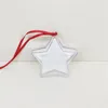 Sublimation Christmas Balls Ornaments Transparent Double-Sided Printable MDF Tree Hanging Heart Star Decors