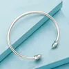 Authentisches Sterling-Silber-Logo, offene Armreifen-Armbänder für Damen, Hochzeitsgeschenk, Schmuck mit Original-Einzelhandelsbox für Pandora-Verlobungsarmband-Set