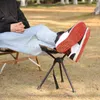 Camp Furniture Fishing Chairs Mesh Splicing Folding Chair Footrest Camping Footstool Camping Chair Beach Hiking Picnic Seat for Fishing 0909