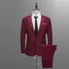 Męskie garnitury Blazers Spring and Autumn Suit Męski High-end Custom Busines Blazers Dwuczęściowe / szczupłe wielkie wielkość wielobarwne garnitur dla mężczyzn 220909