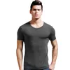 Underskjortor m￤n kort sleeved man t-shirts modal underkl￤der smala t￤tt passande botten skjortor mode fitness tees toppar