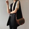 Damesvesten Hoge kwaliteit Spring 2022 Pak Waistcoat Elegant Koreaans losse mouwloze jas Vrouw Vest Outerwear Cardigan