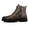 Boots Vintage Style Men Natural Leather Autumn And Winter Shoes Water Proof Work Safety Quality Ankle 220909