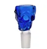 Skull tema manlig rökning ersättningsskål för glas bong vatten rör dab riggar