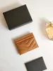 أزياء Caviar Sheepeskin Ladies Sterd Card Card Wallet Wallet