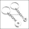 Keychains Snap sieraden 12 mm 18 mm sleutelhangers voor sleutelring vrouwen geschenken meisje sleutelhanger tas hanger drop levering 2021 mode accessoires d dhsod