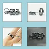 Bandringar Black Band Rings Hematite Ring Wave Design Stapble Mix Size Partihandel Drop Delivery 2021 Jewelry Yydhome Dhywj