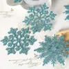 Dekoracje świąteczne 10pcs drzewo śniegu błyszczące płatki śniegu 10 cm wiszące dekoracja okno domowe dekoracje navidad noel