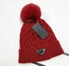 Women Winter Soft Knit Beanie Hat with Faux Fur Pom Pom Warm Girls Skull Cap Knitting Beanies