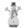 Christmas Decorations Wrought Iron Flocking Lights Snowman Counter Decoration Shopping Mall Supermarket Holiday Scene