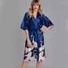 Dames slaapkleding nachtjurk vrouwen zijden satin vestidos de novia pijama's mariage badjobes kimono bruidsmeisje cadeau licht bedekkende gewaden