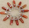 Charms Natural Stone Charms Red Stripe Onyx Agate zeshoek Pijlerpunt Hangers Reiki Crystal Sieraden maken kettingaccessoires die DHWGH